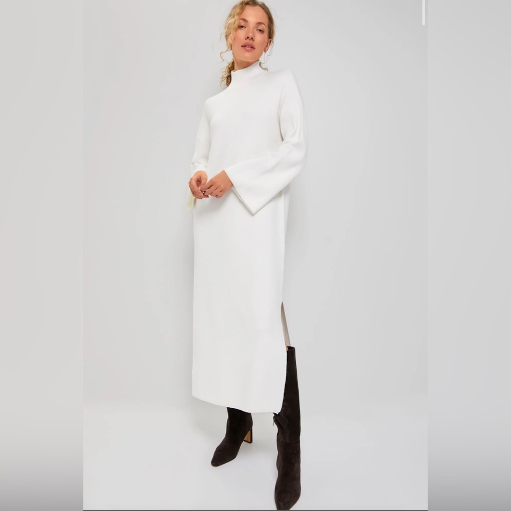 Tuckernuck. White Knit Sweater Long Sleeve Maxi Dress. Worn Once. Size M.